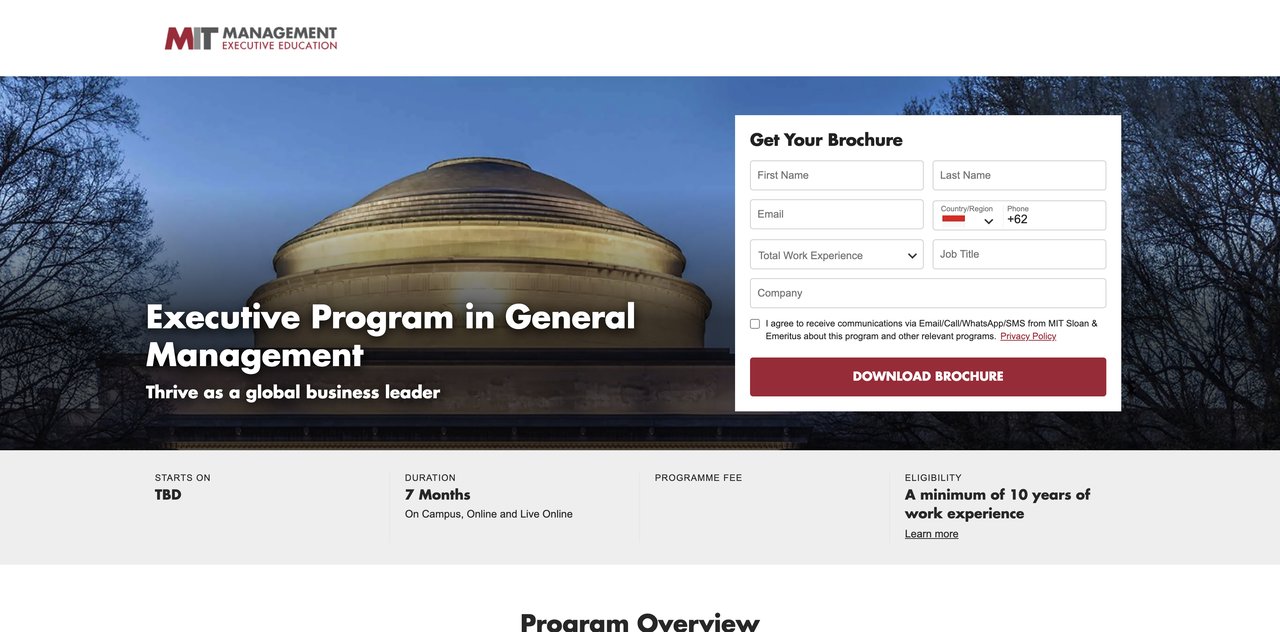 MIT Sloan Executive Program