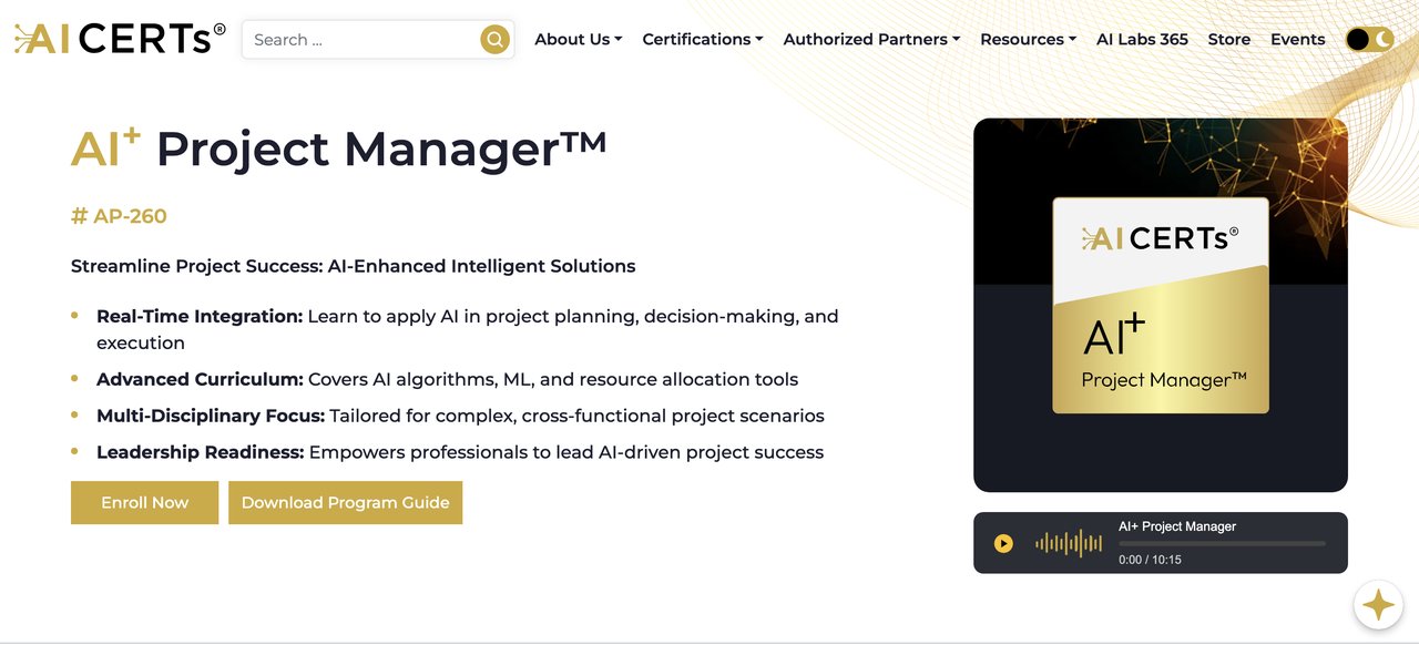 AI Project Manager Certification