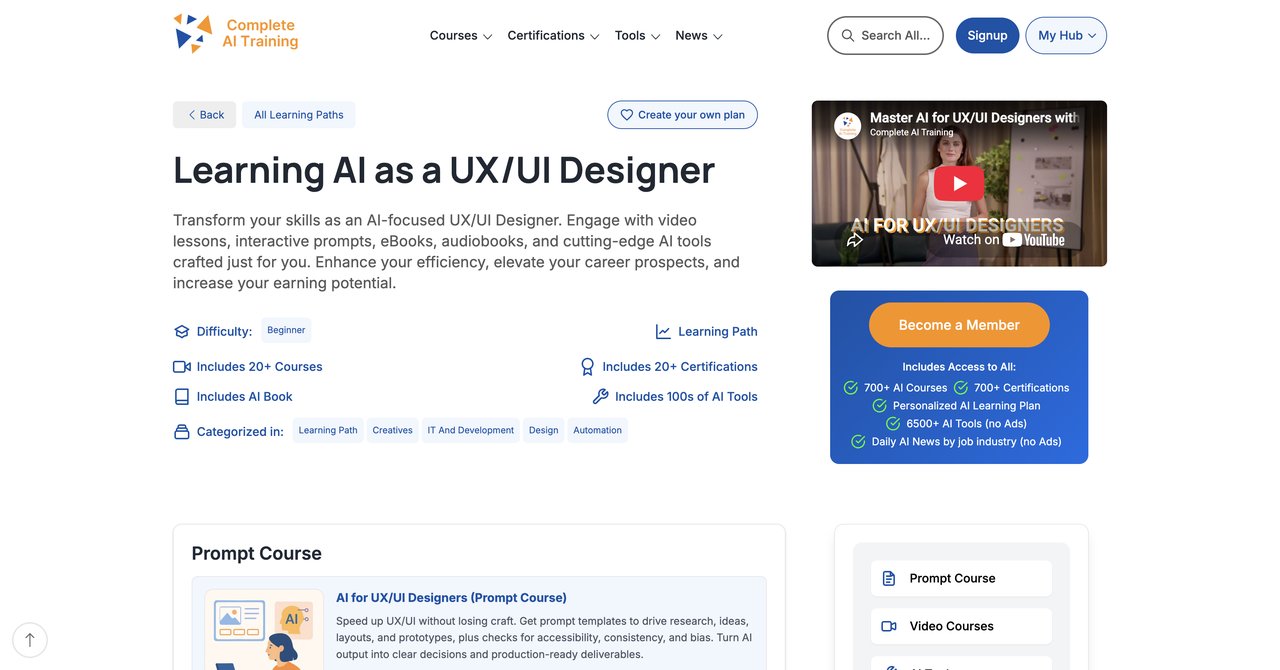 CompleteAI Training for UX and UI Designers