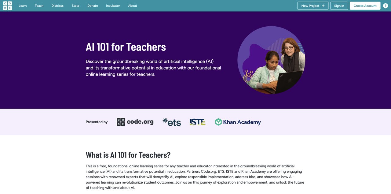 AI 101 for Teachers by Code.org