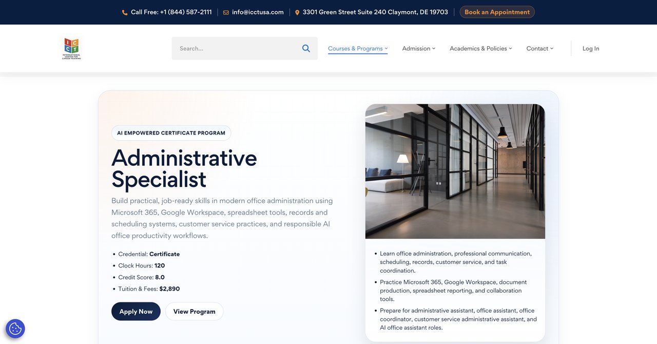Administrative Specialist AI Empowered Certificate by ICCT