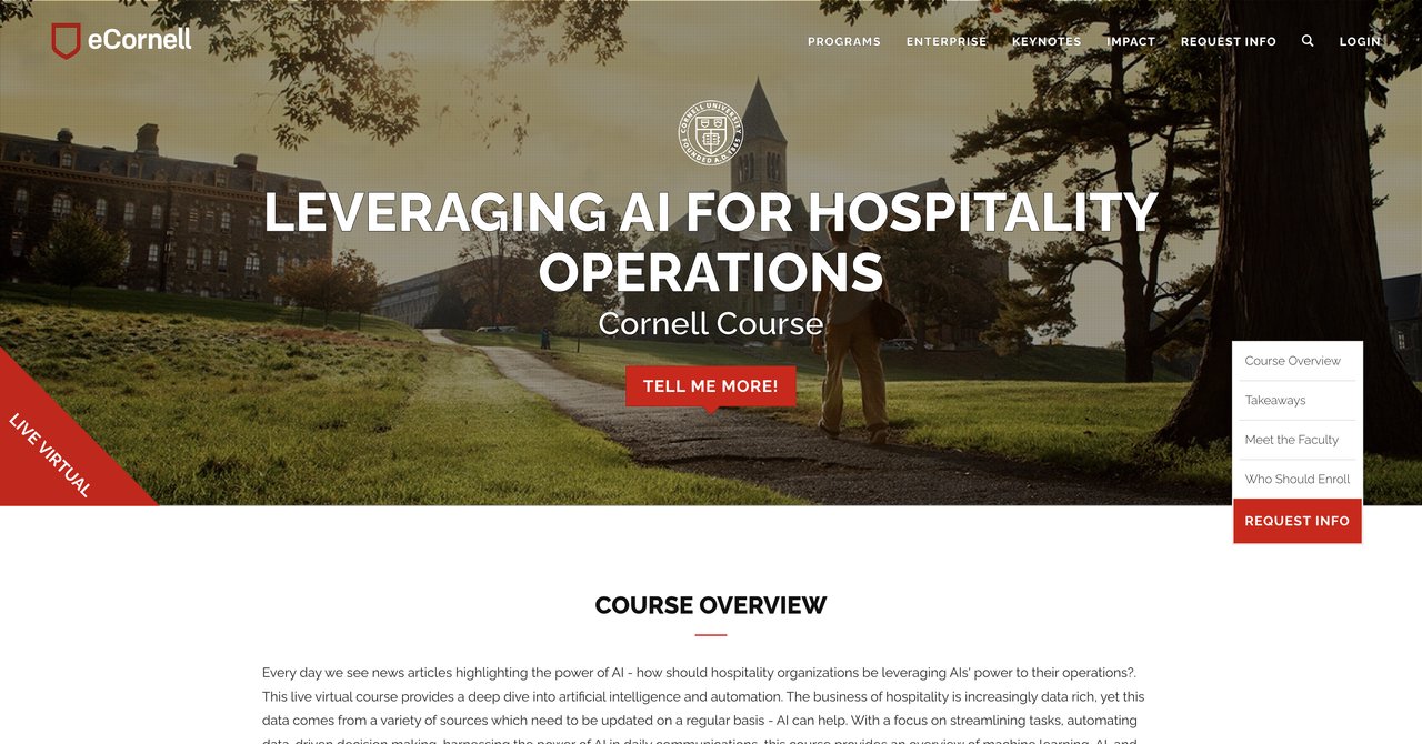 Leveraging AI for Hospitality Operations by Cornell