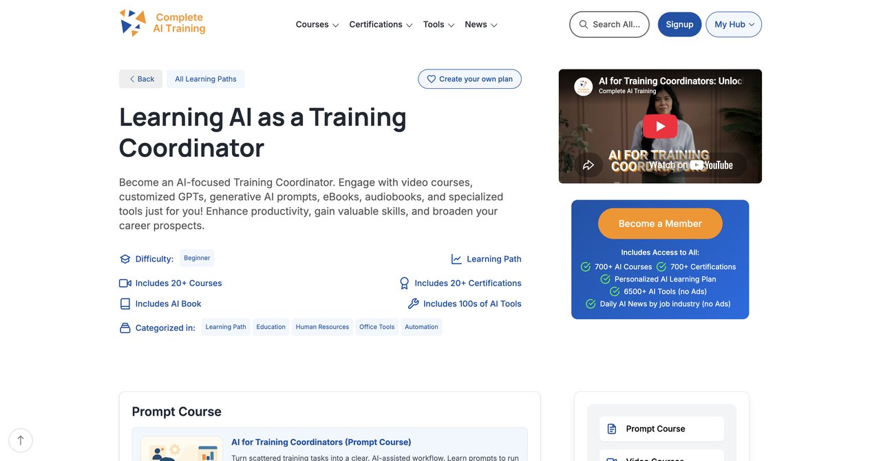 CompleteAI Training AI for Training Coordinators