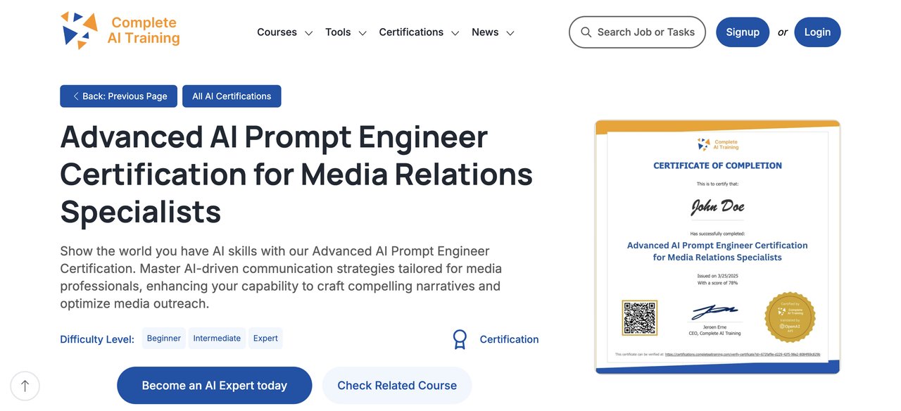 Advanced AI Prompt Engineer Certification