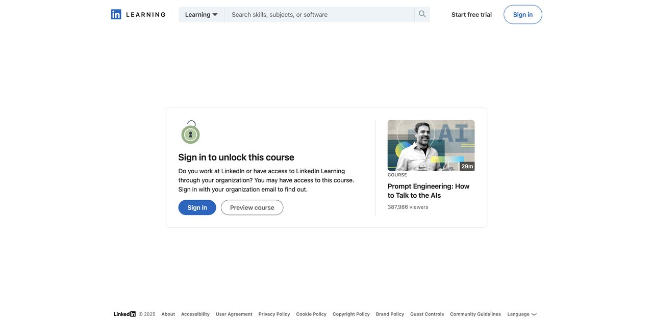 Prompt Engineering by LinkedIn Learning