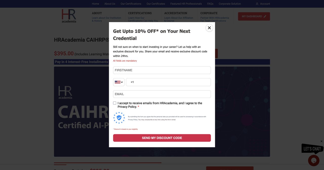 CAIHRP Certification