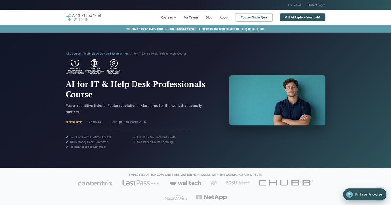 AI for IT & Help Desk Professionals by Workplace AI Institute