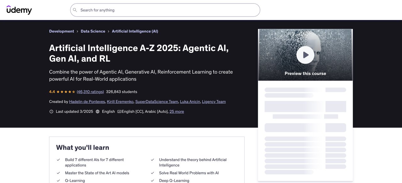 Artificial Intelligence A-Z 2025