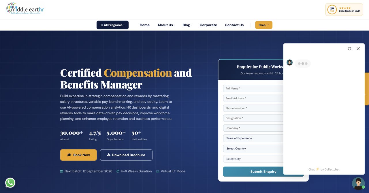 Certified Compensation and Benefits Manager