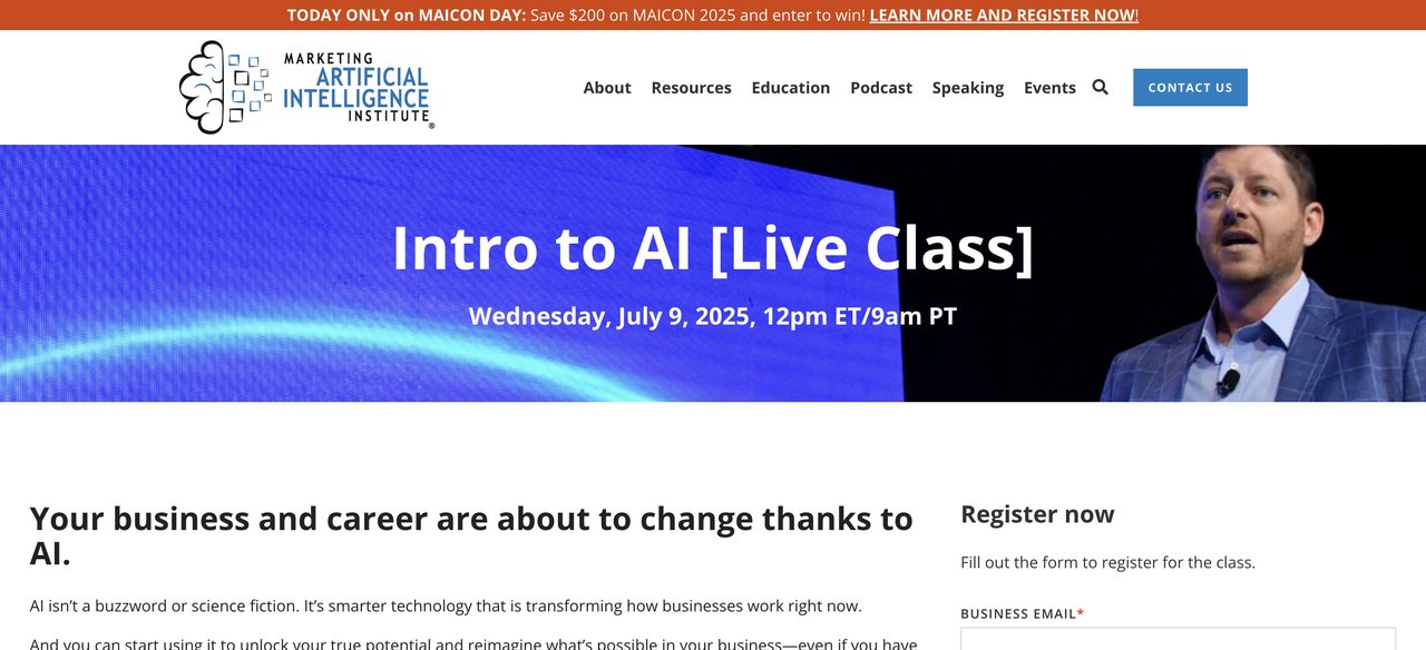 Intro to AI for Marketers by Marketing AI Institute