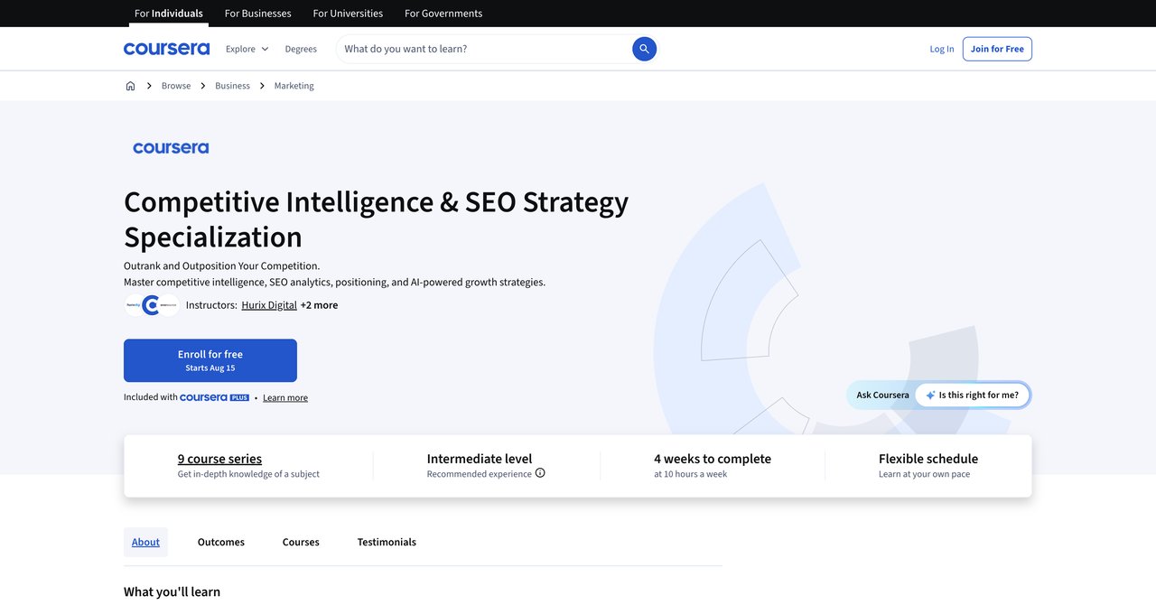 Competitive Intelligence & SEO Strategy