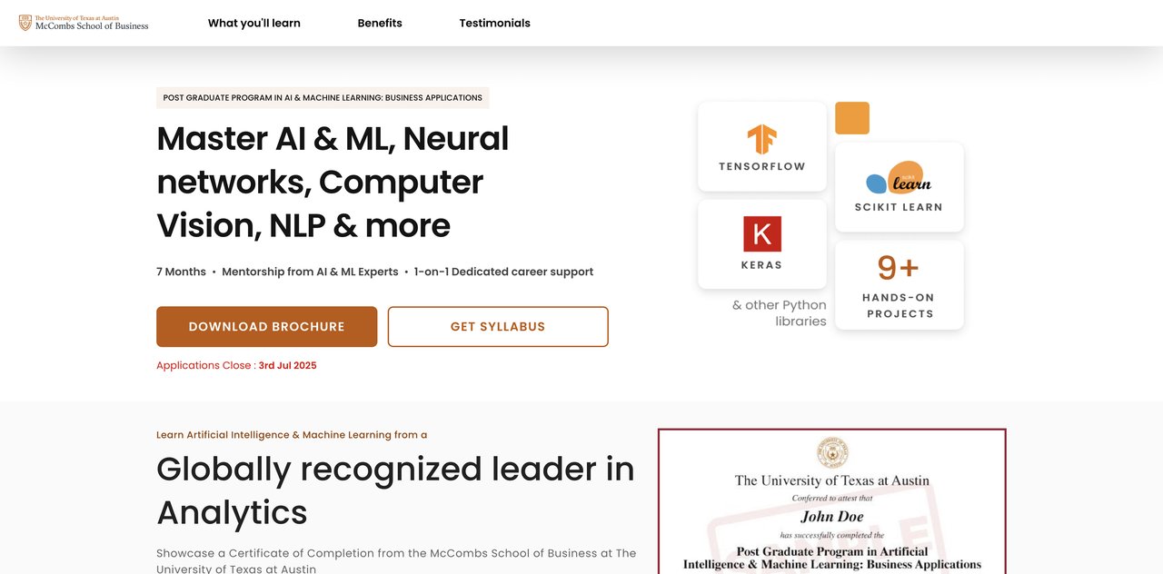 UT Austin’s Certificate in AI