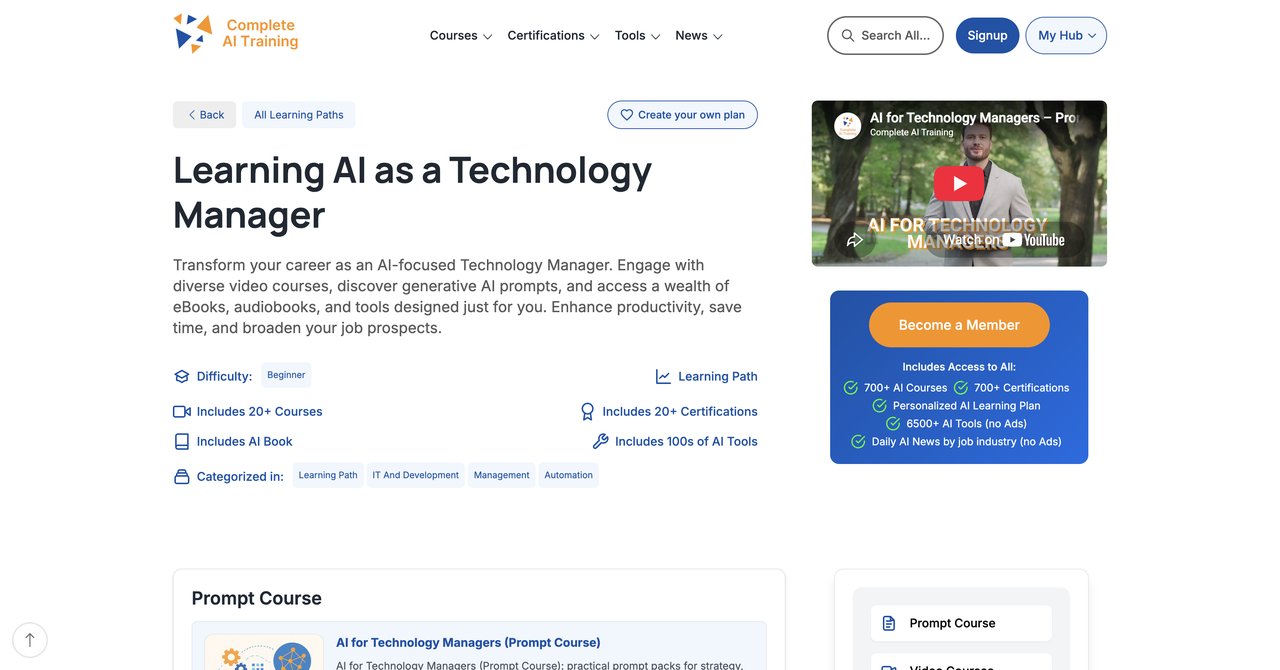 CompleteAI Training for Technology Managers
