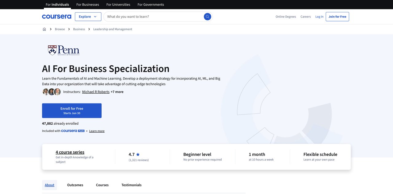 AI For Business by University of Pennsylvania