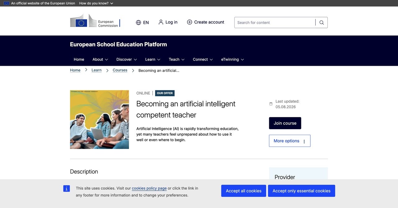 UNESCO AI competency framework teacher course