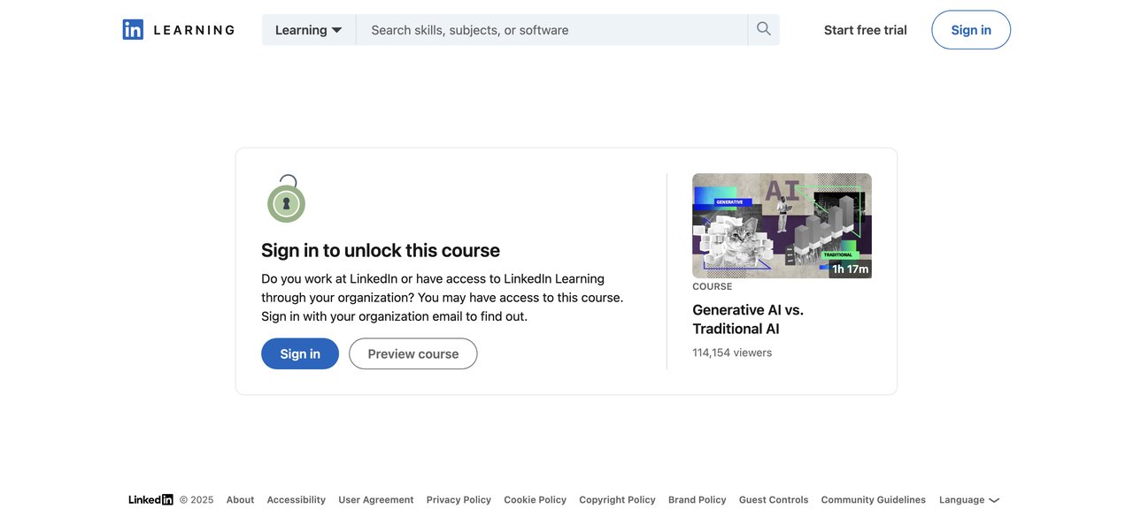 LinkedIn Generative vs Traditional AI