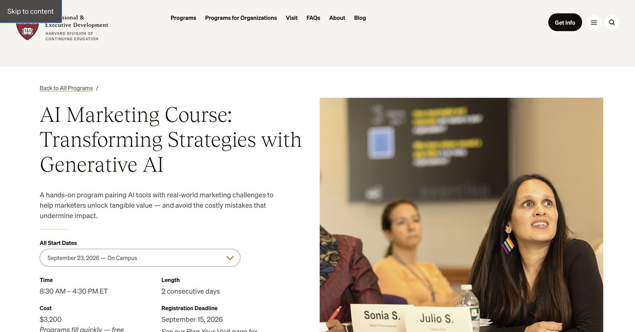Harvard AI Marketing Course