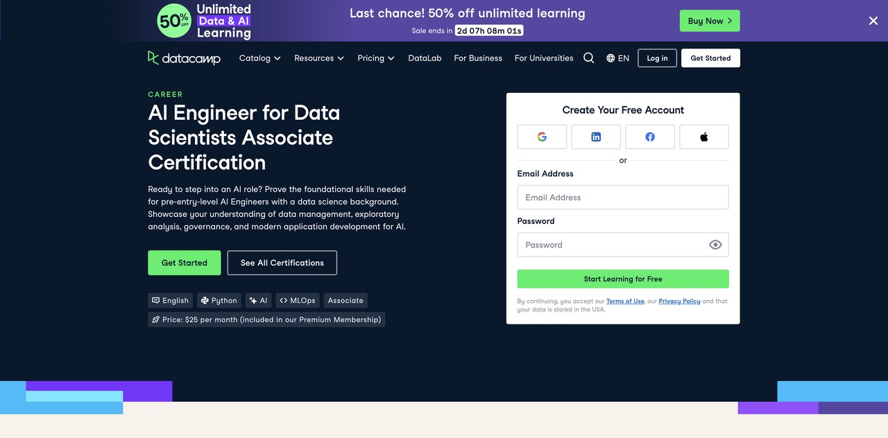 AI Engineer for Data Scientists Associate Certification