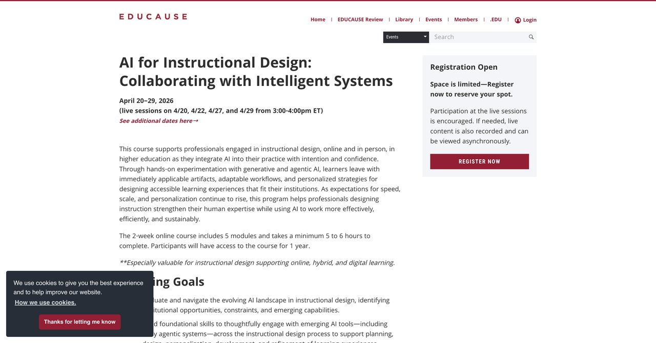 AI for Instructional Design by EDUCAUSE