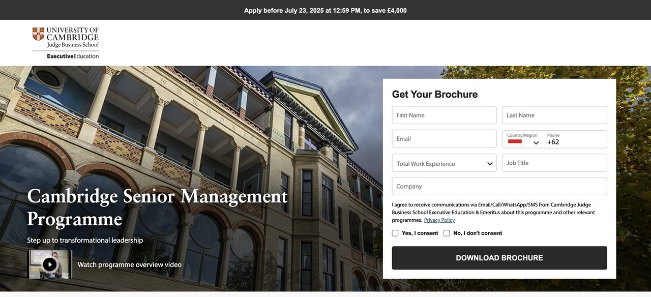 Cambridge Senior Management Program