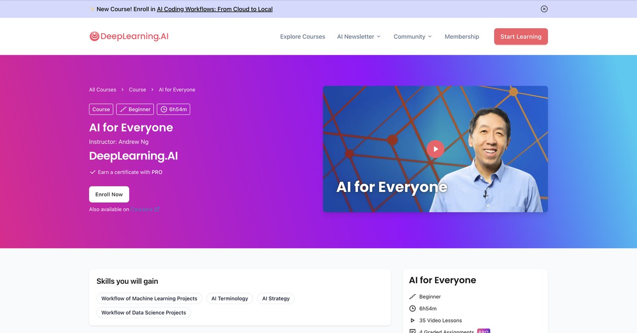AI for Everyone by DeepLearning.AI