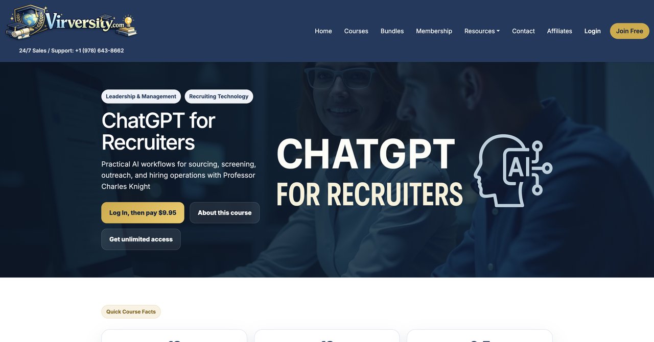 Chat GPT for Recruiters Virversity