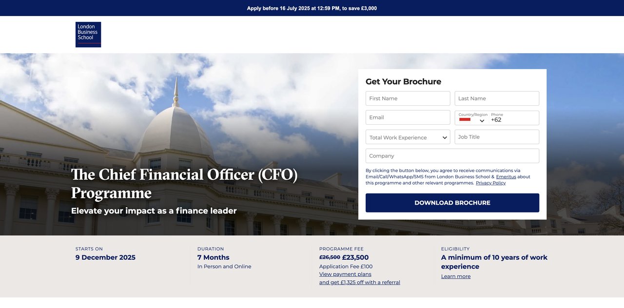 LBS CFO Programme