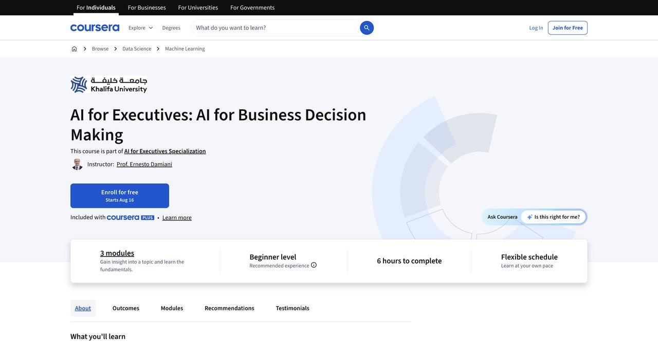 AI for Executives Course