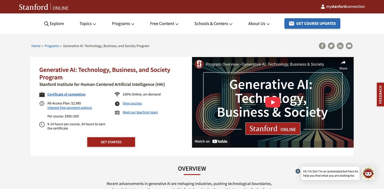 Stanford Generative AI Program