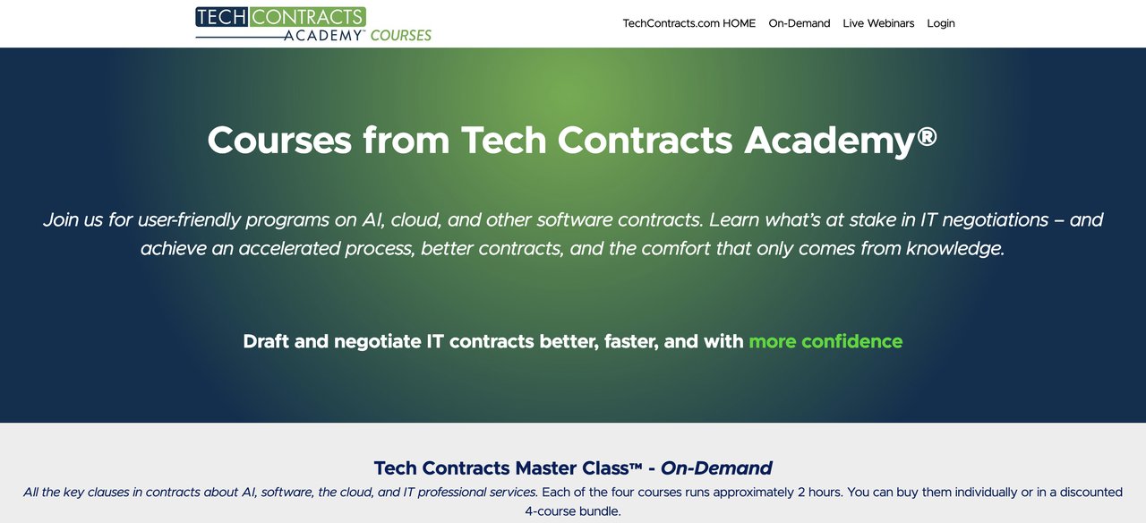 Live Webinar by Tech Contracts Academy
