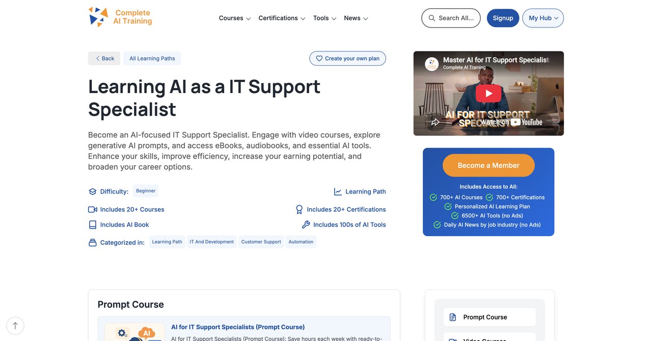CompleteAI Training for IT Support Specialists
