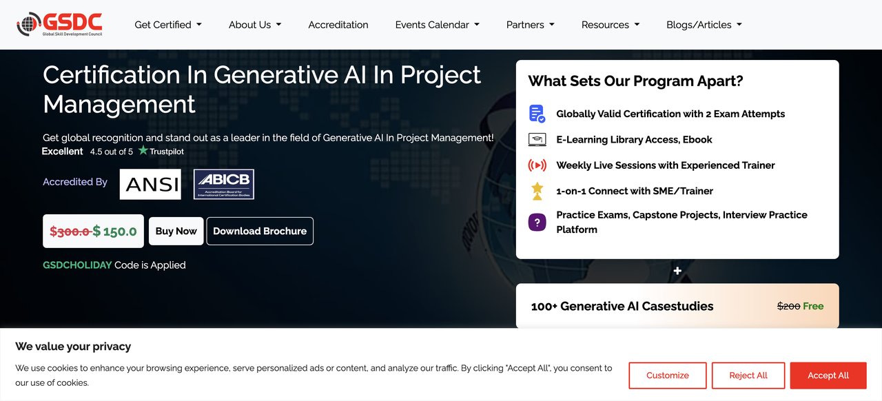Certified Generative AI In Project Management