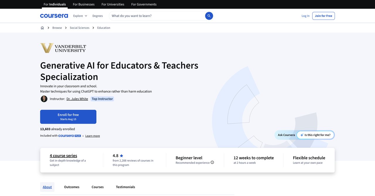 Generative AI for Educators & Teachers
