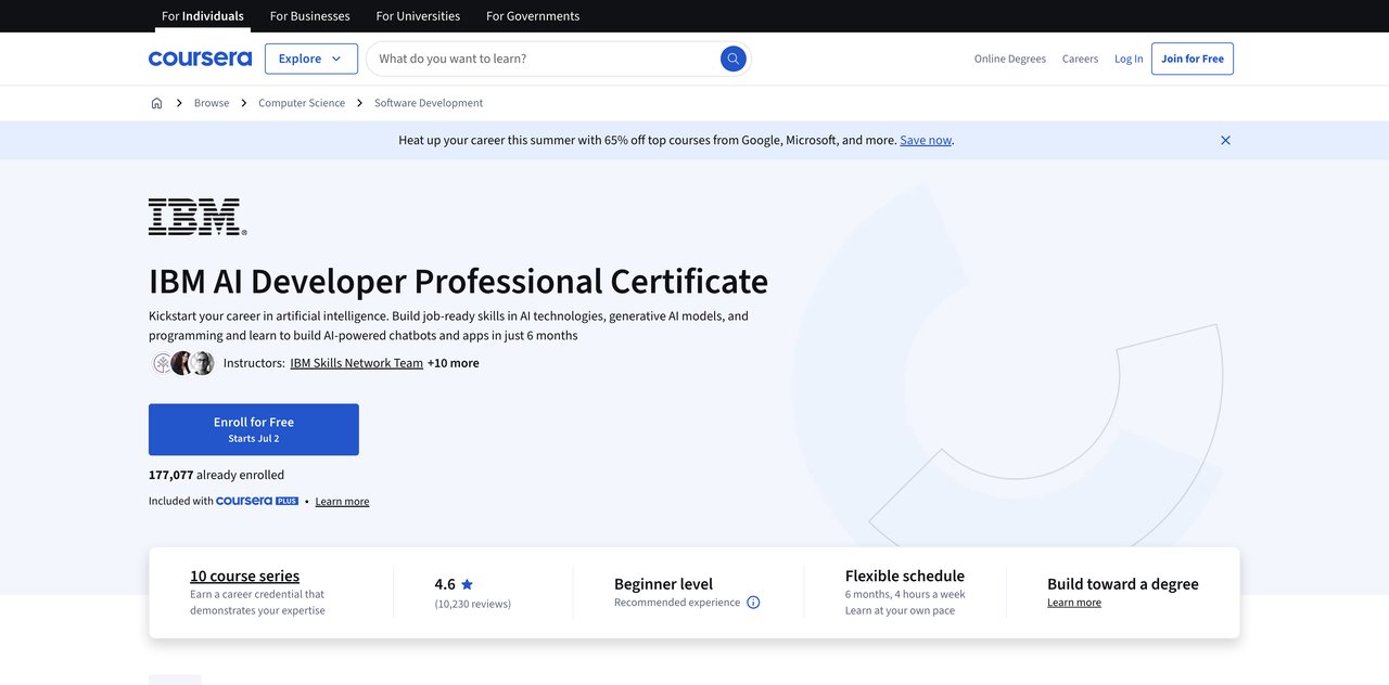 IBM AI Developer
