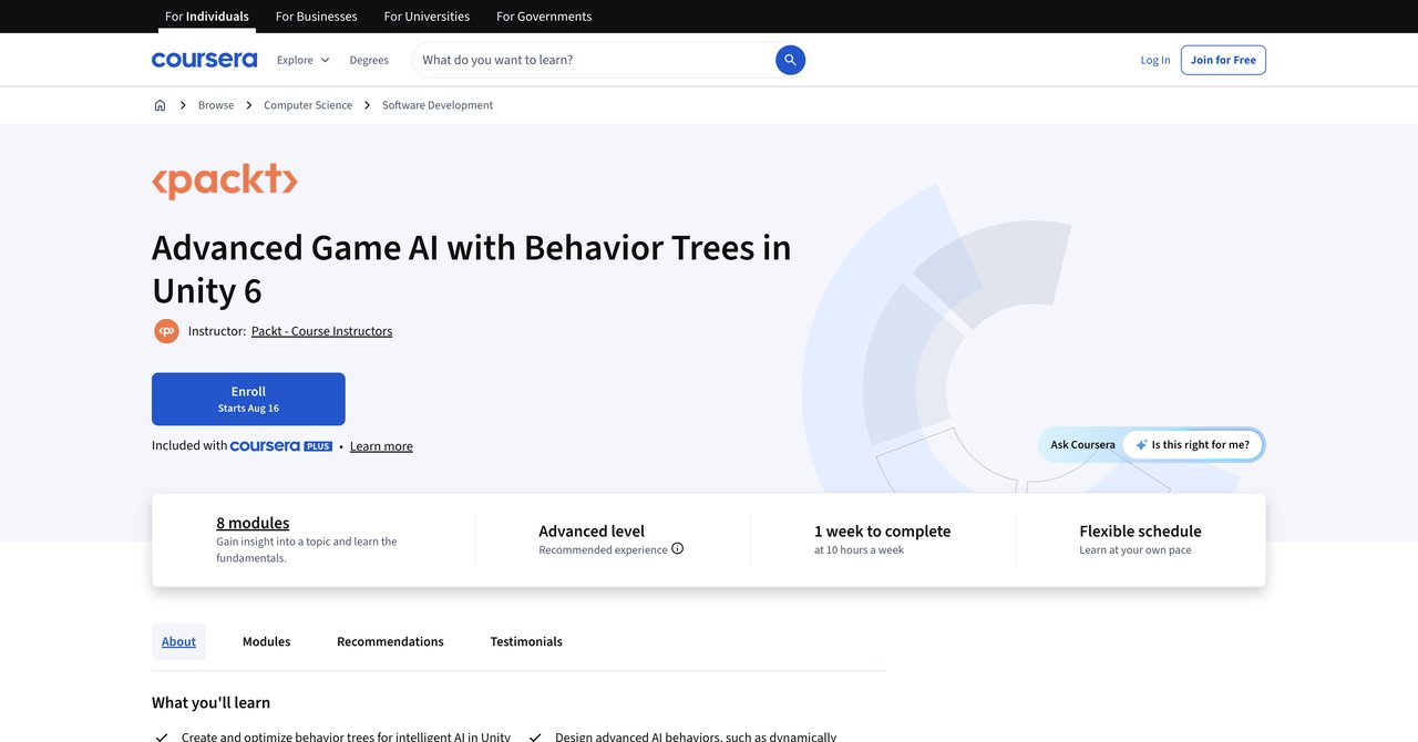 Advanced Game AI with Behavior Trees in Unity 6