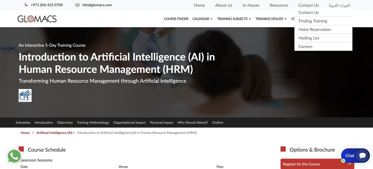 Introduction to AI in HRM by GLOMACS