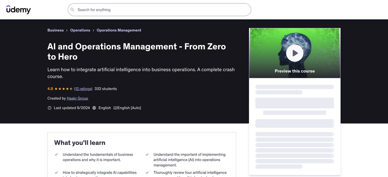 AI and Operations Management
