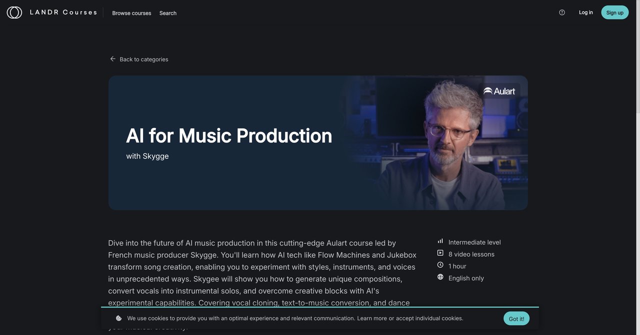 AI Music Production Course by LANDR