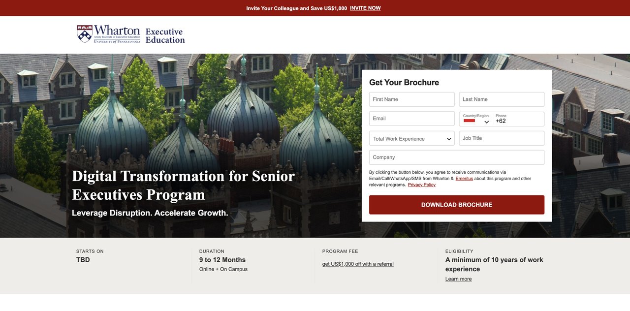Wharton Executive Education - Digital Transformation