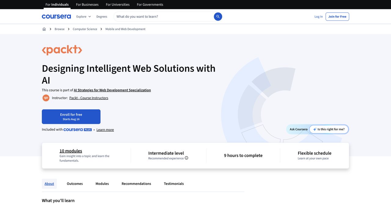 Designing Intelligent Web Solutions with AI