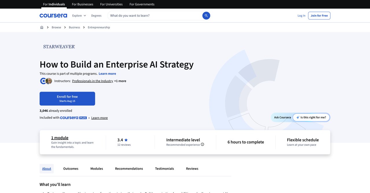 Coursera Enterprise AI Strategy