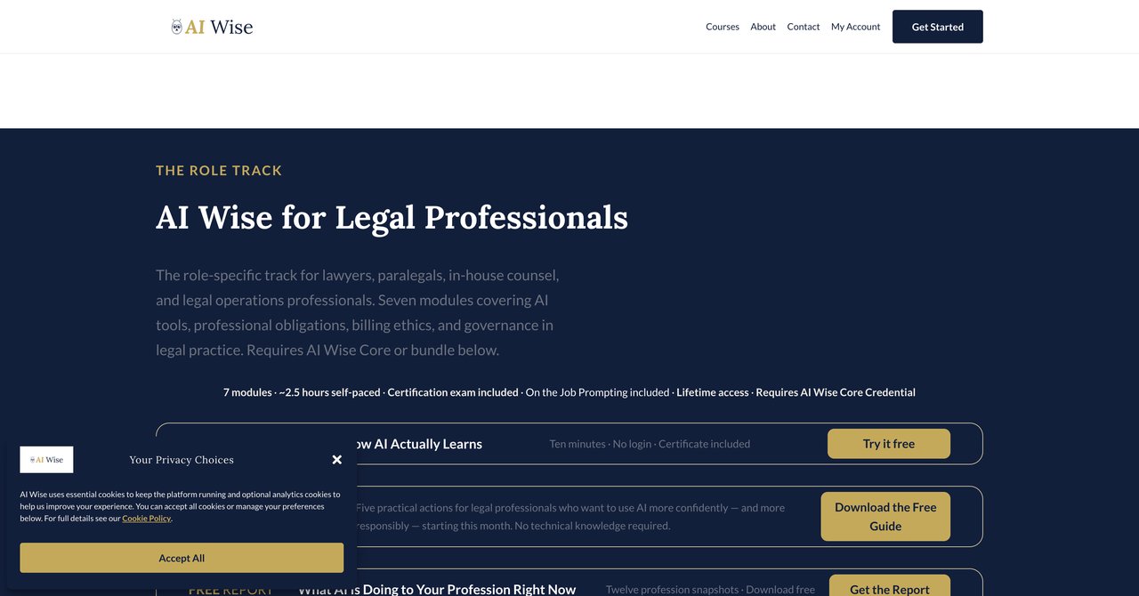 AI Wise for Legal Professionals by AI Wise Training