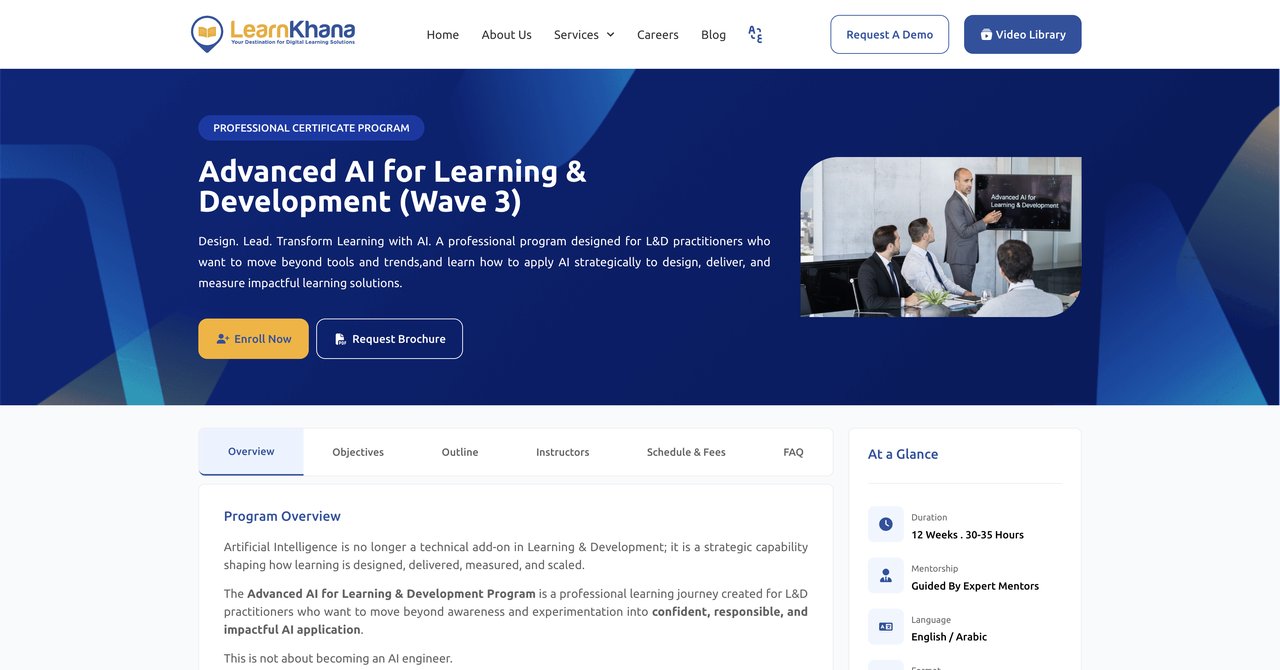 Advanced AI for Learning and Development - LearnKhana