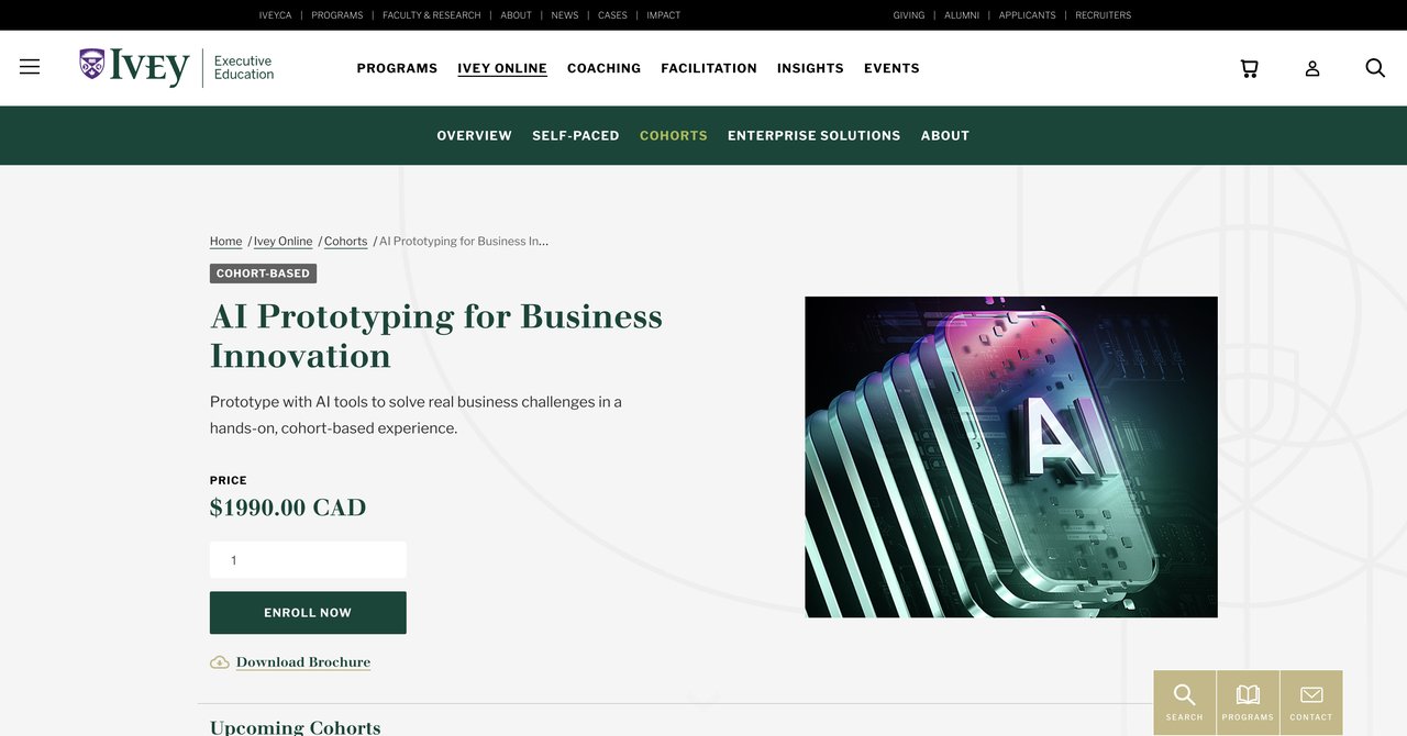 AI Prototyping for Business Innovation by Ivey Online