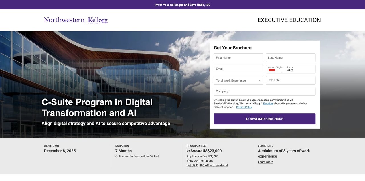 C-Suite Program in AI and Digital Transformation