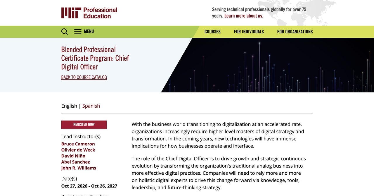 MIT CDO Certificate