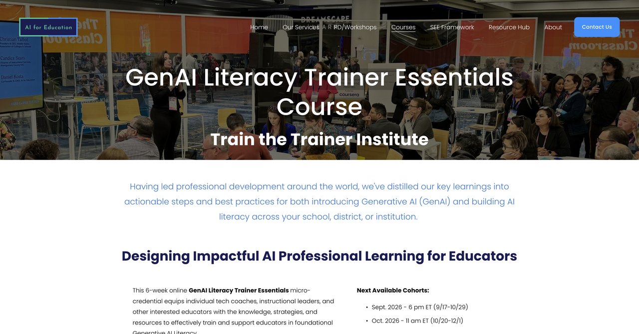 Train the Trainer Institute: GenAI Literacy Trainer Essentials