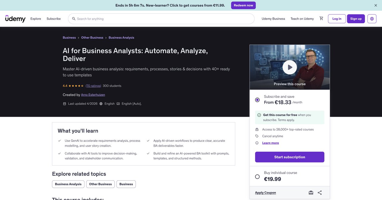 AI for Business Analysts