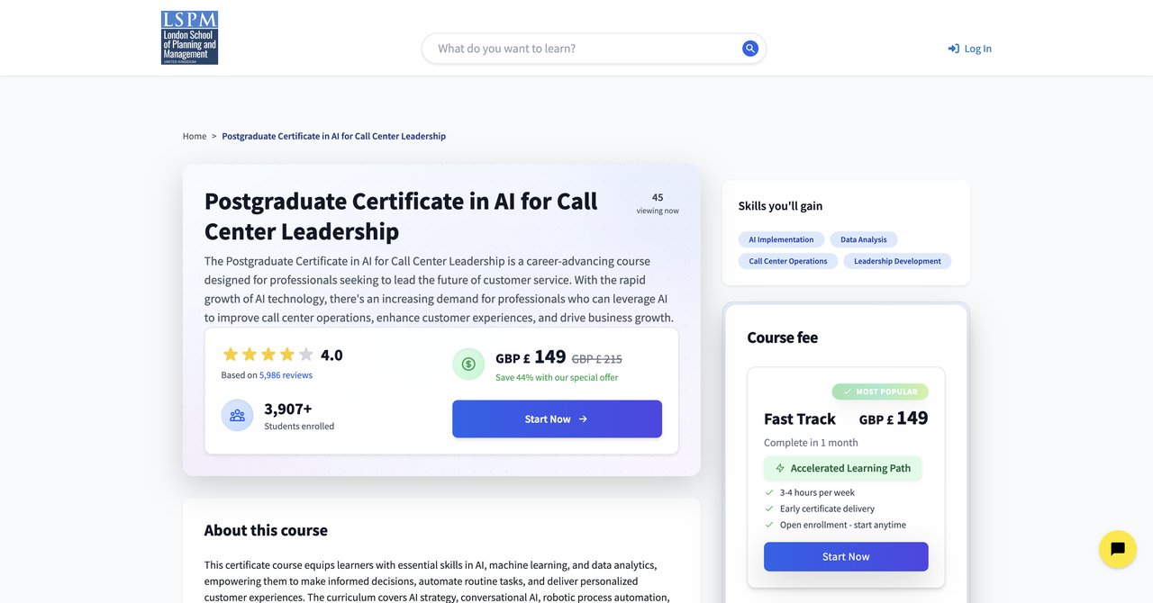 LSPM Postgraduate Certificate