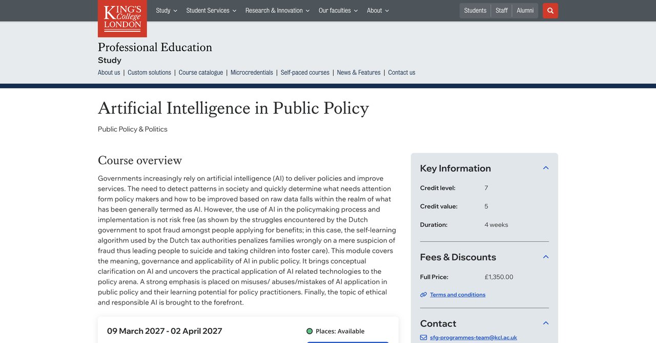 Artificial Intelligence in Public Policy